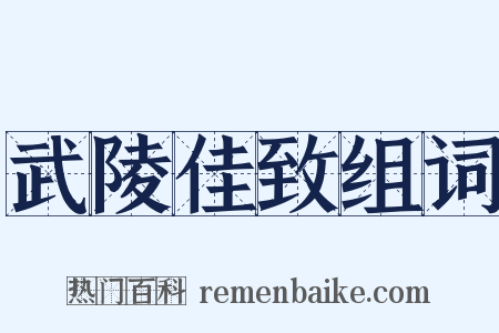 武陵佳致组词是什么意思的图片